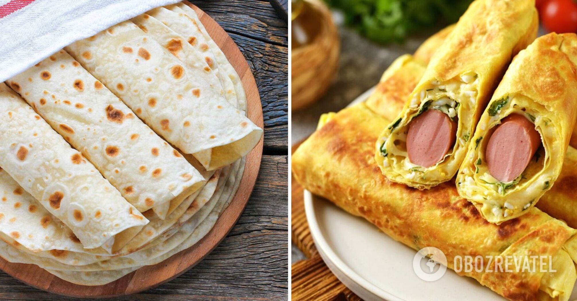 Sausages in pita bread