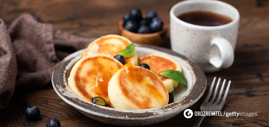 Airy and delicious cottage cheese pancakes