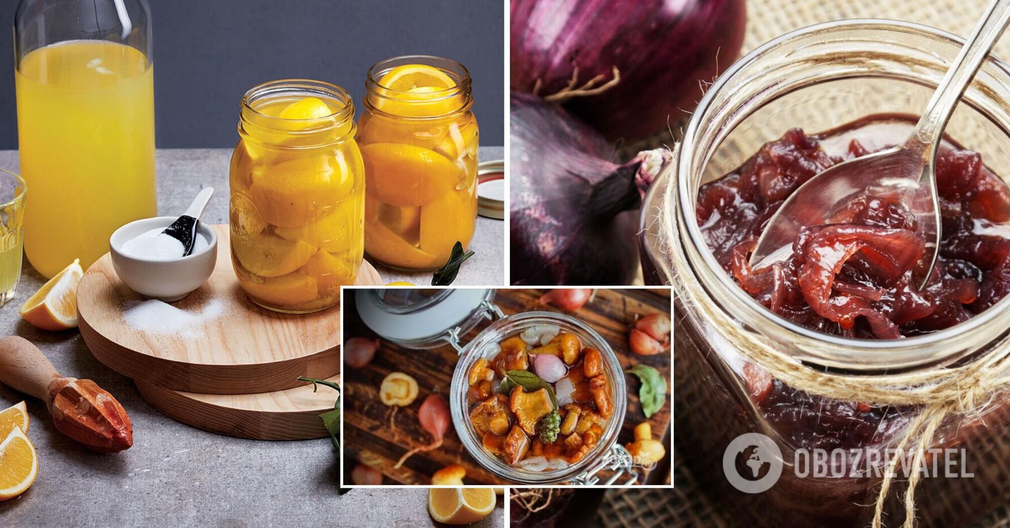 Salted lemons and mushroom jam - atypical winter preservation