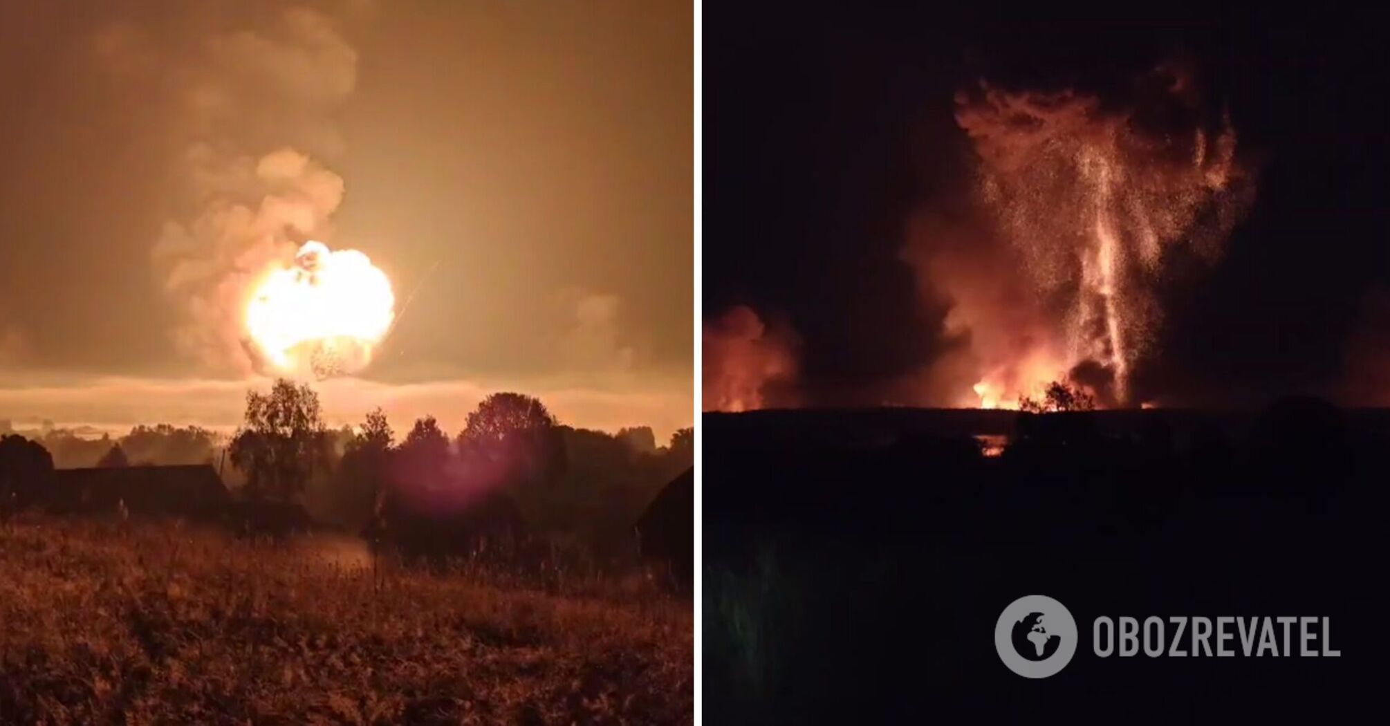 Shells detonate at MMAD warehouse in Oktyabrskoye as Russian Tver region under UAV attack again. Photo and video