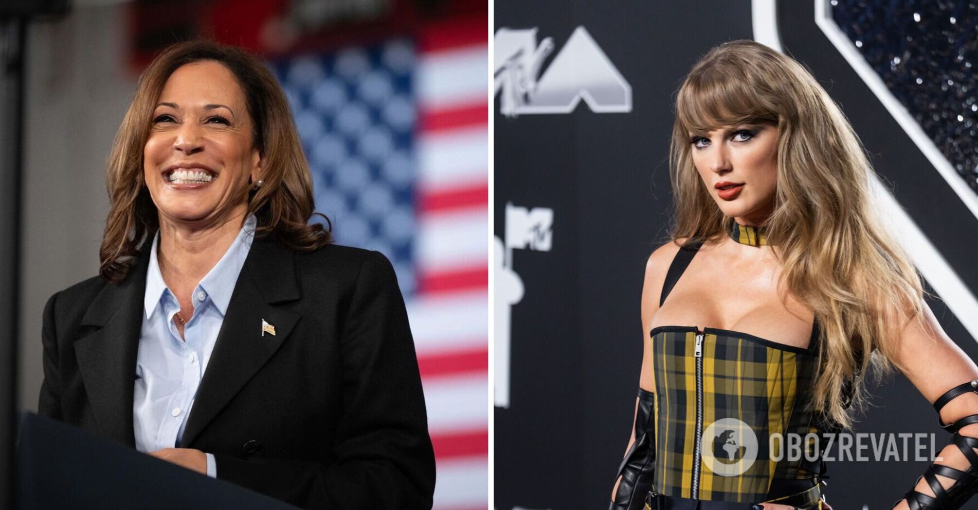 Kamala Harris reacts to Taylor Swift's endorsement, which infuriated Trump, for the first time