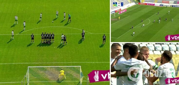 The Ukrainian footballer scored a stunning winning goal from 24 meters with a direct free kick. Video.