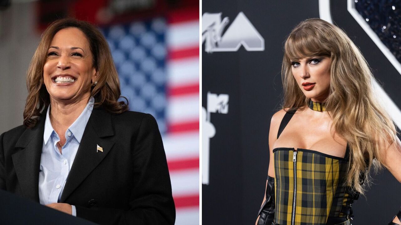 Kamala Harris reacts to Taylor Swift's endorsement, which infuriated Trump, for the first time