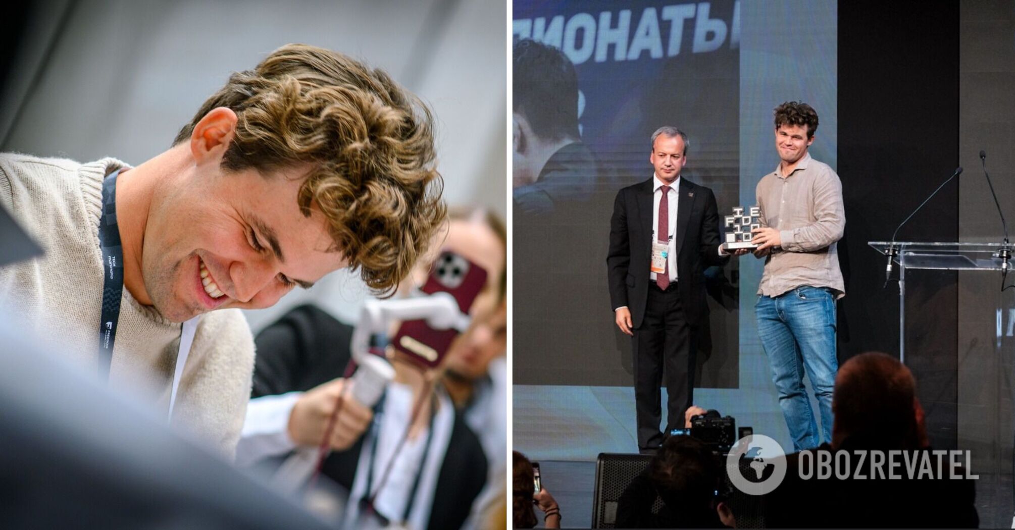 The best chess player in the world spoke out against Russia, saying it to the face of the Russian president of FIDE. Video