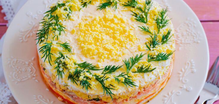 Recipe for Mimosa salad