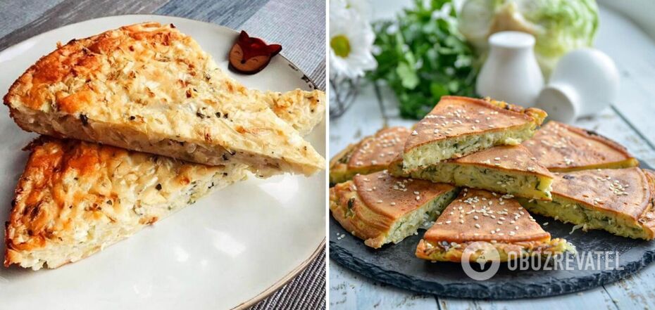 Pie with sausage and onions