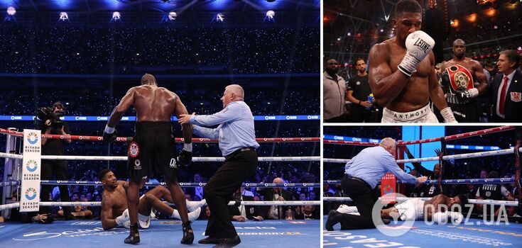 Did not make it to the broadcast. A video of what Joshua did before he was knocked out appeared