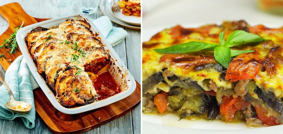 Delicious eggplant moussaka