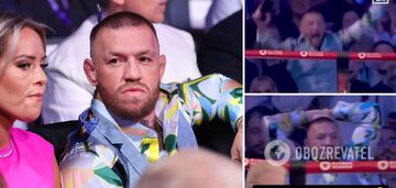"Szaleństwo". Kamera uchwyciła co robił Conor McGregor podczas walki Joshua-Dubois. Wideo