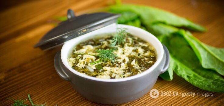 Delicious sorrel soup