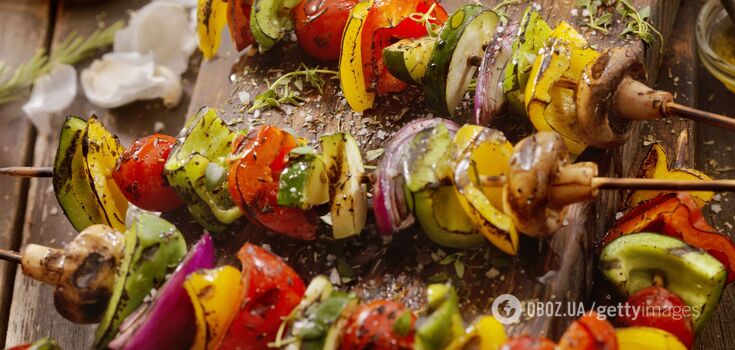 Quick vegetable kebabs: 3 best recipes