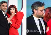 Lady Gaga and her fiancé delighted fans with a kiss on the red carpet. Photo