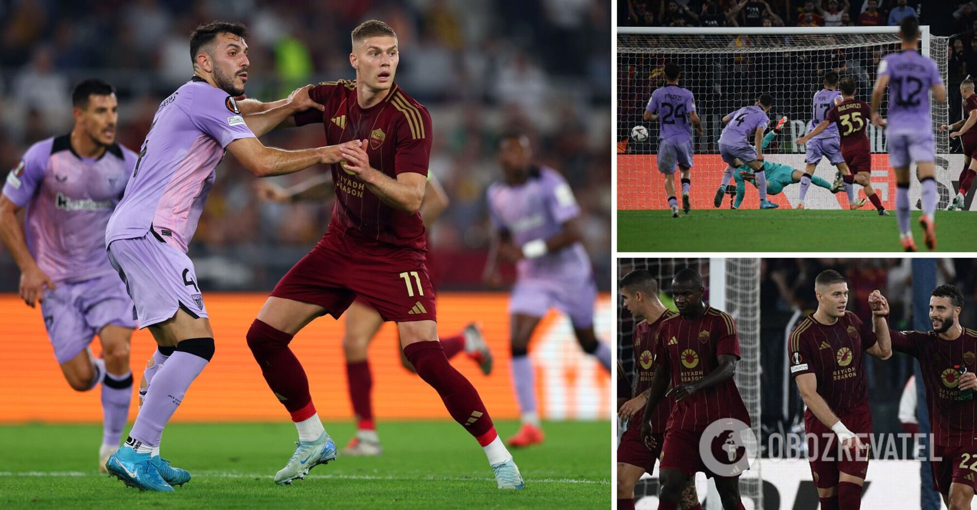 Dovbyk scored in the third consecutive match, breaking the ovation of a full stadium in Rome. Video.