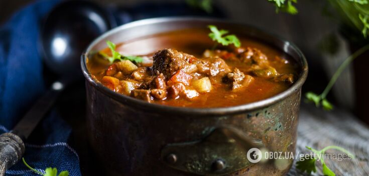 Rich meat shurpa soup