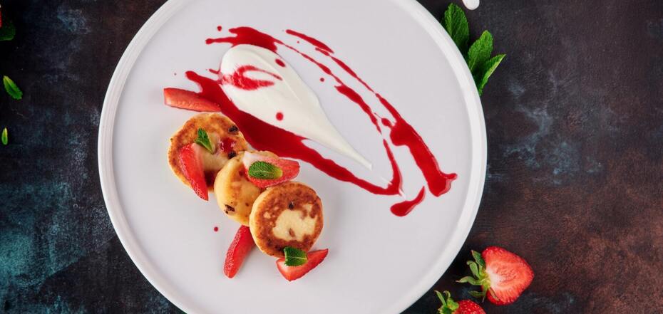 Delicious syrnyky for breakfast