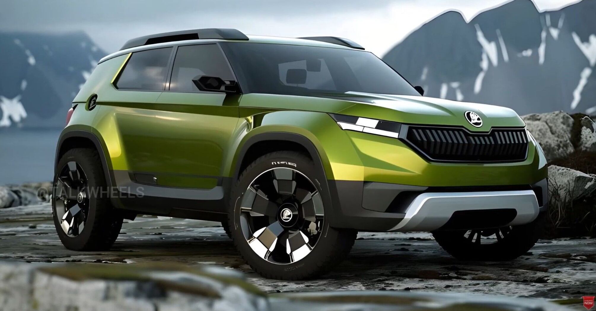 The popular Skoda Yeti crossover was shown with a bright design - photo ...