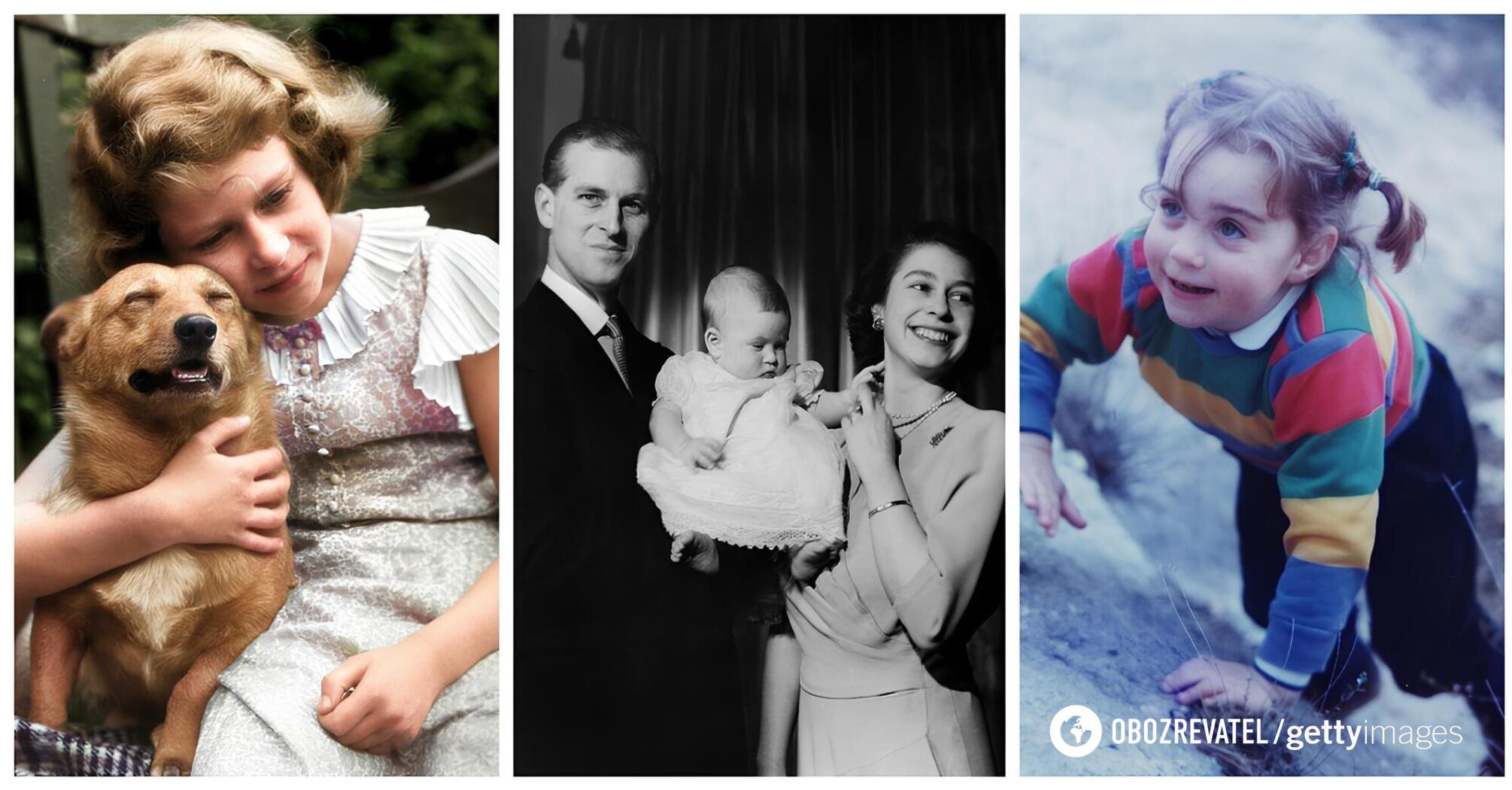 From Elizabeth II to Kate Middleton: what the royals looked like as children. Photo.