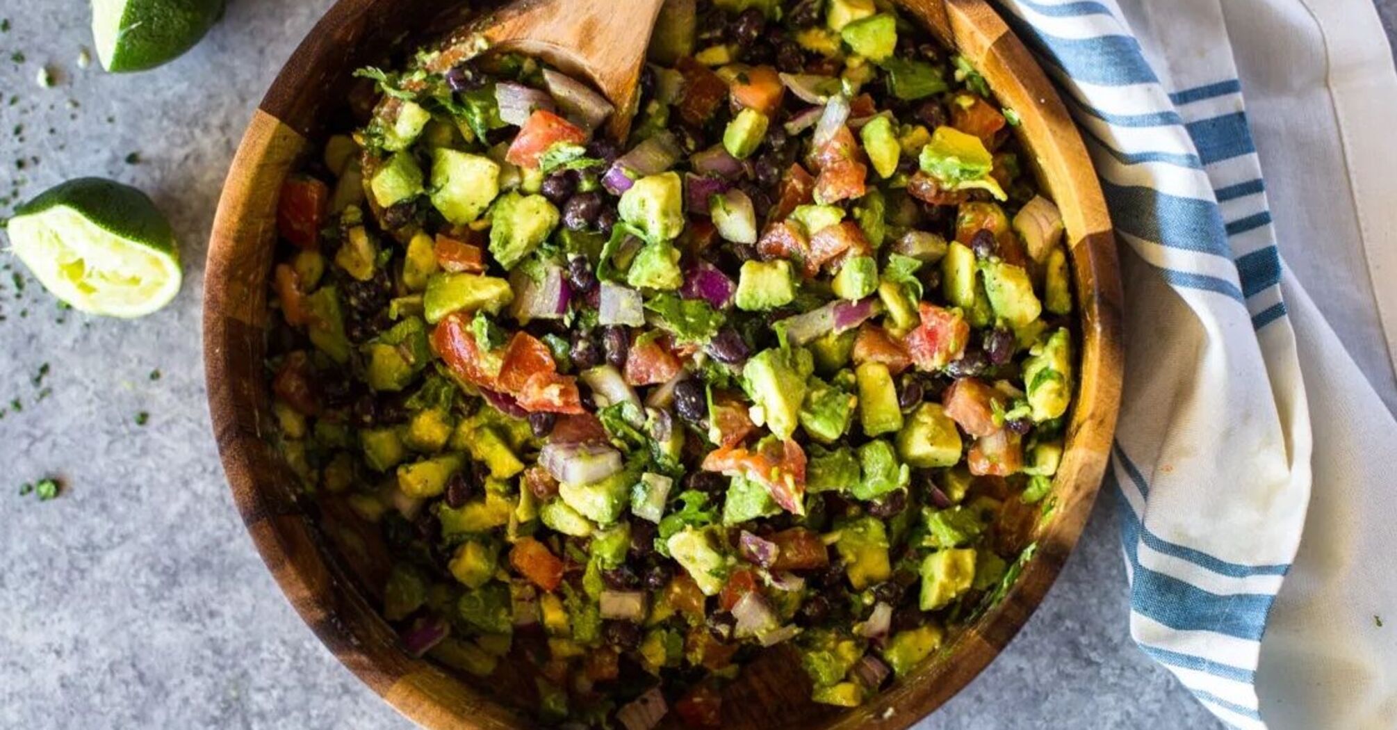 Avocado and bean salad