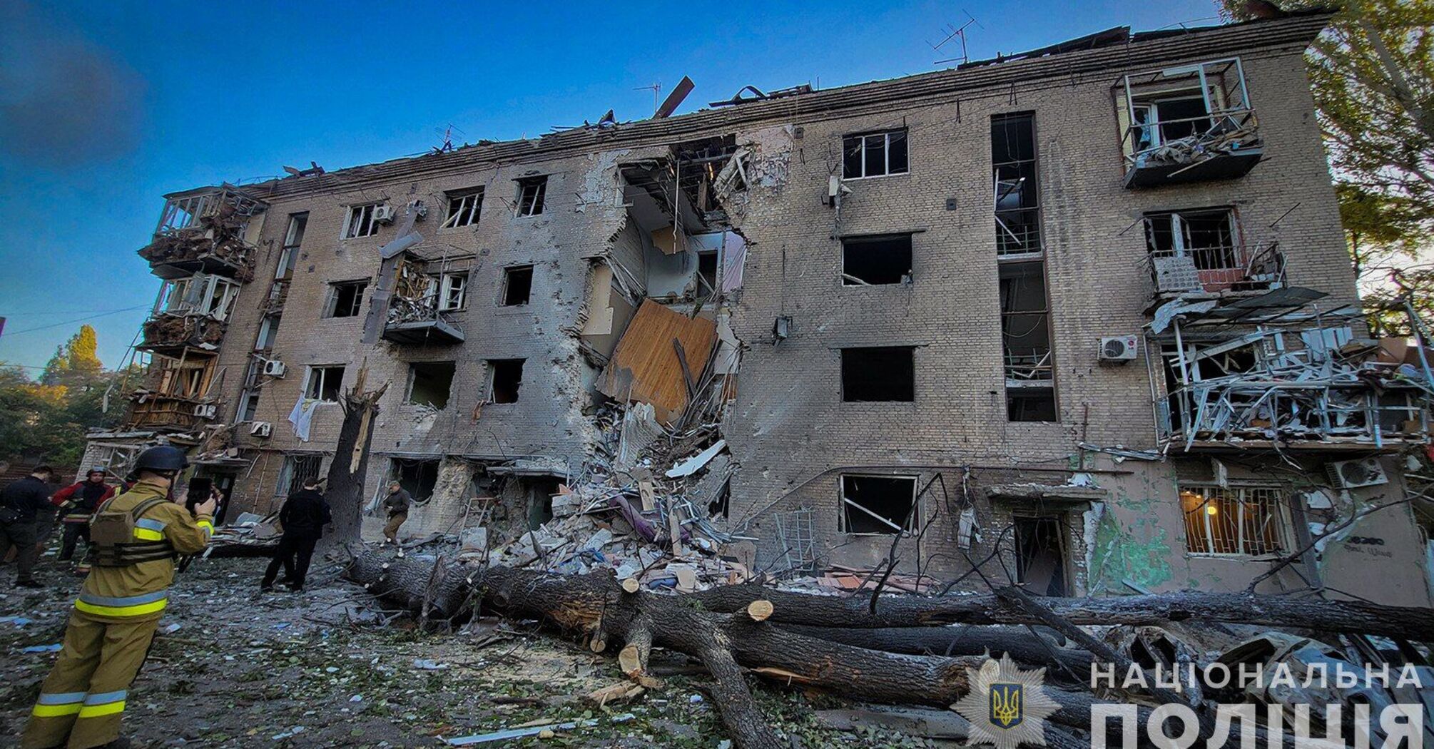 Zaporizhzhia police show photos from inside the apartment building destroyed by the occupiers