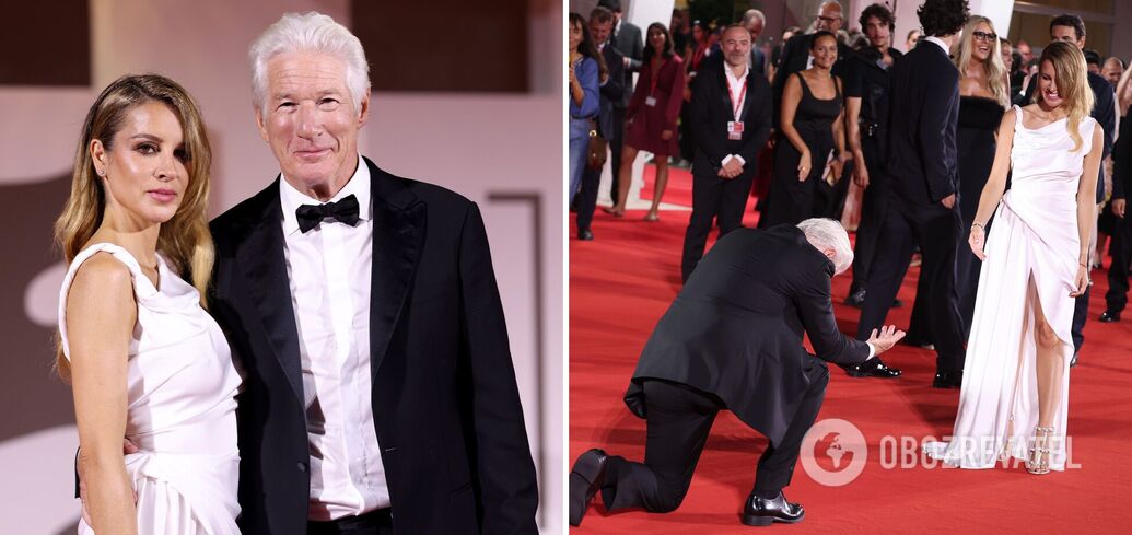 Richard Gere bows down to his wife during Venice festival: what is known about Alejandra Silva, who is 34 years younger