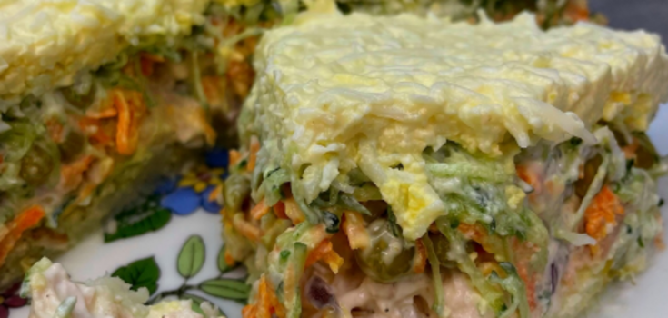 Olivier in a new way: how to make a familiar cake salad