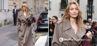 In a nude trench coat: Michael Jackson's daughter showed a bold look in Paris. Photo