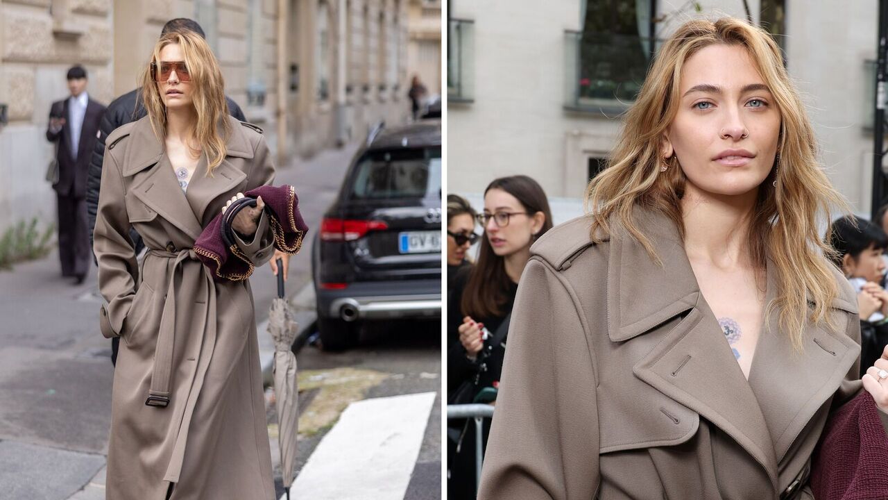 In a nude trench coat: Michael Jackson's daughter showed a bold look in Paris. Photo