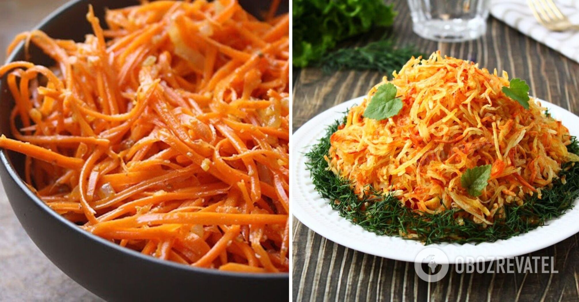 Delicious salad with Korean-style carrots: how to prepare a festive dish