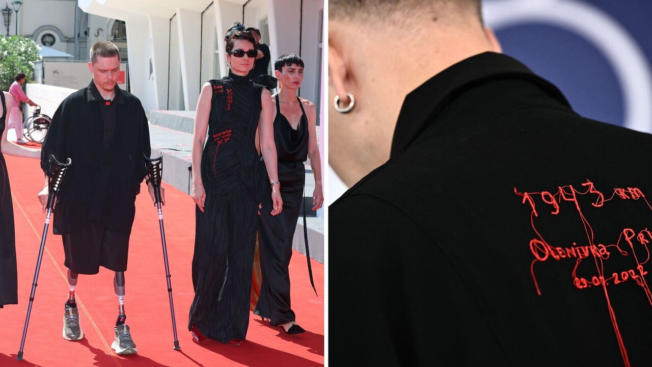 In black and with "bloody" embroidery: Ukrainian film team in Venice organized a powerful action in support of the prisoners