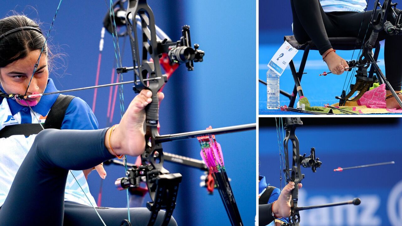 A unique Indian beauty shooting archery with her feet at the Paralympics-2024 has conquered the web. Video