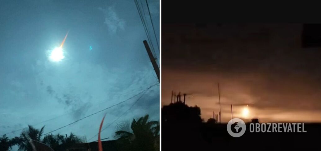 An asteroid has fallen in the Philippines: locals recorded a powerful flash. Video