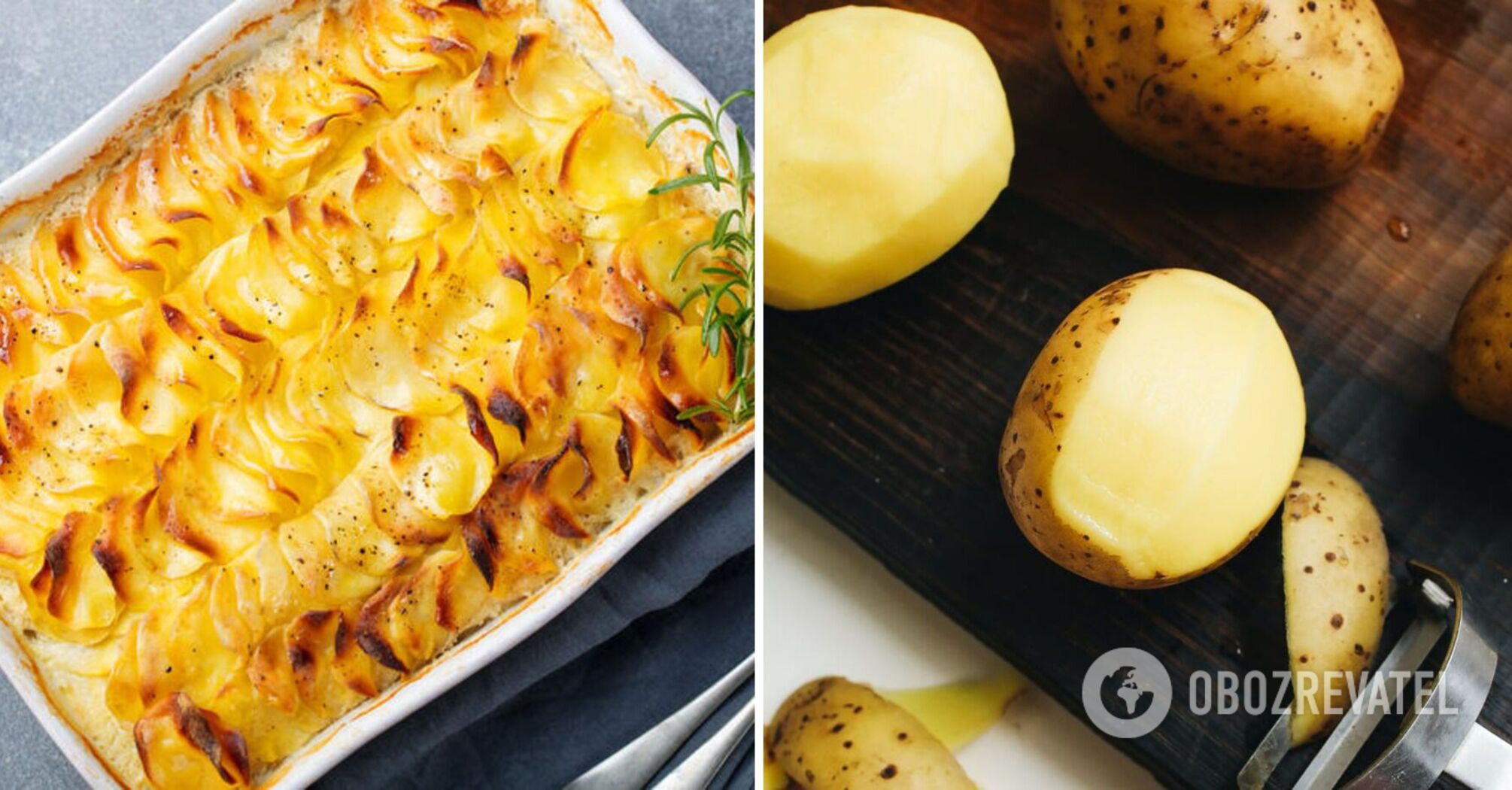 Potato casserole with mashed potatoes