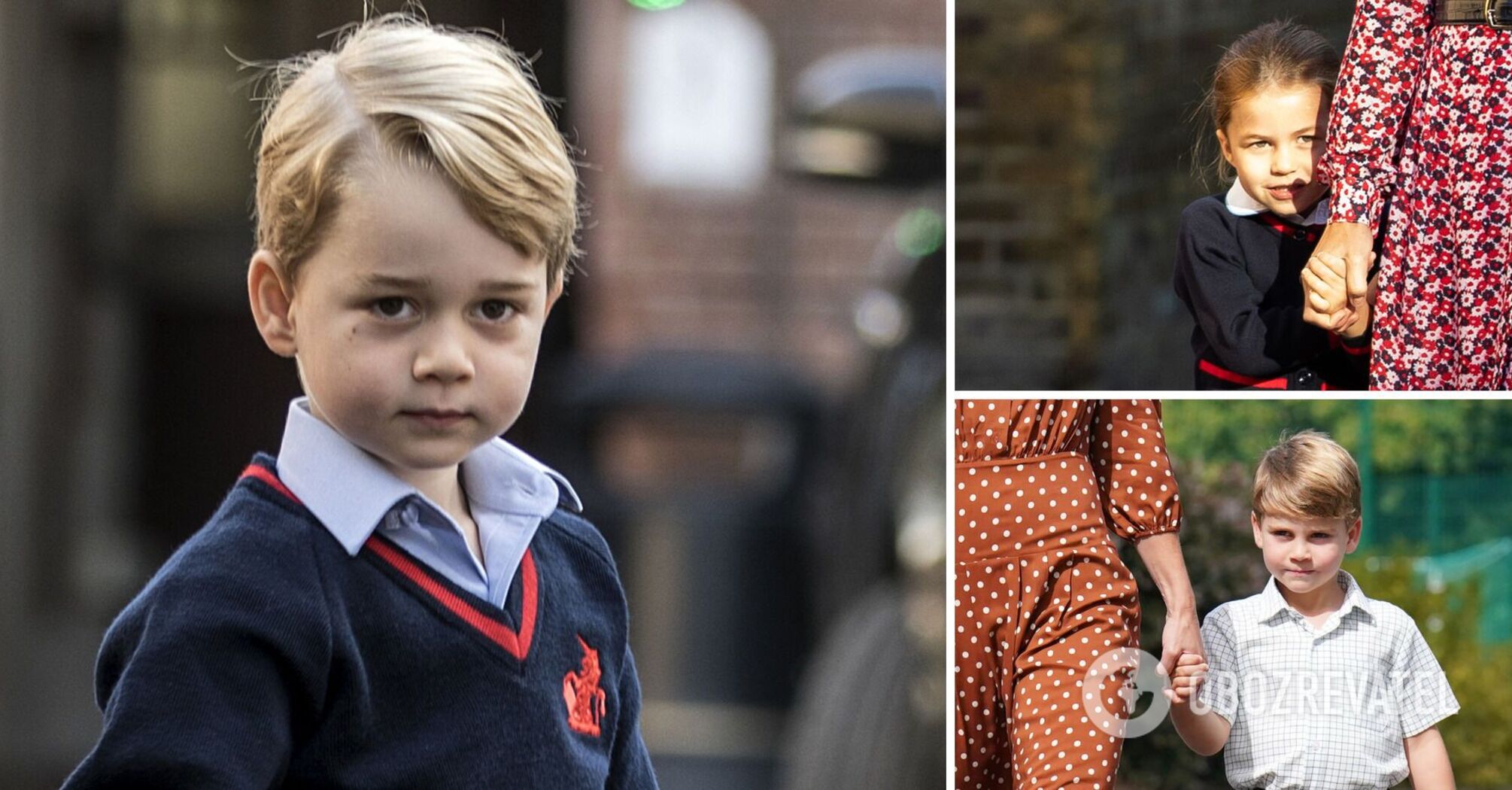 What Prince George, Princess Charlotte and Prince Louis looked like on their first day of school. Touching shots