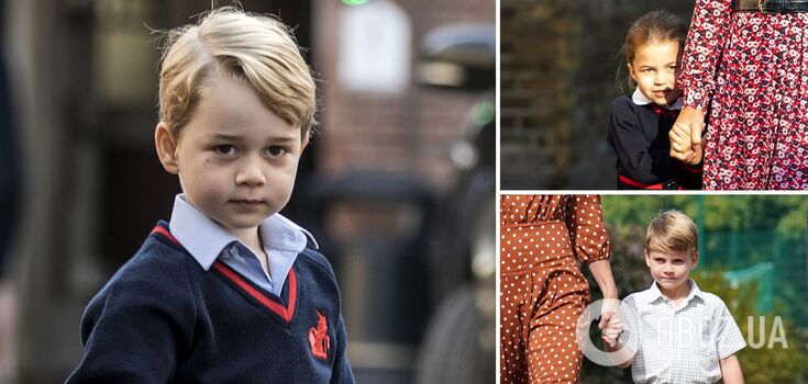 What Prince George, Princess Charlotte and Prince Louis looked like on their first day of school. Touching shots