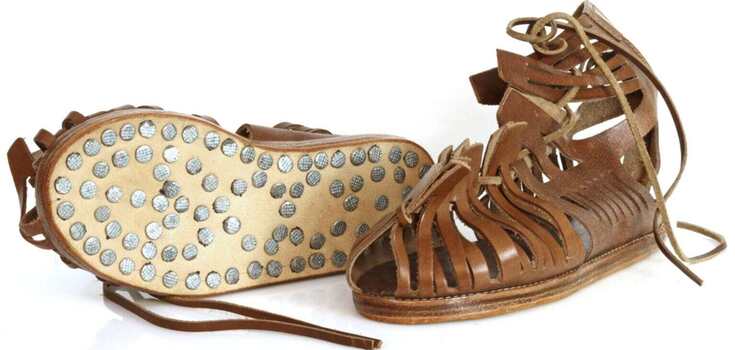 A 2,000-year-old Roman military sandal with nails has been discovered in Germany. Photo
