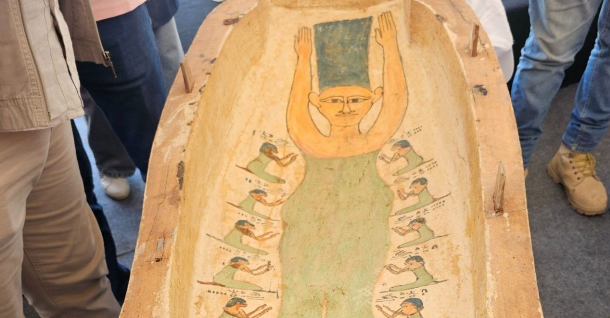 Archaeologists have found an image of a Simpsons character on the more than 3,000-year-old coffin of an Egyptian mummy. Photo