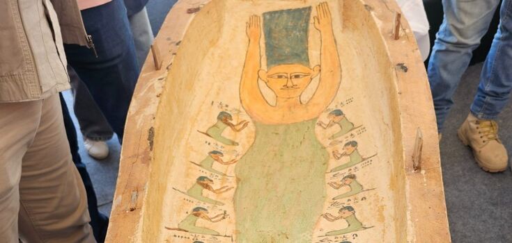 Archaeologists have found an image of a Simpsons character on the more than 3,000-year-old coffin of an Egyptian mummy. Photo