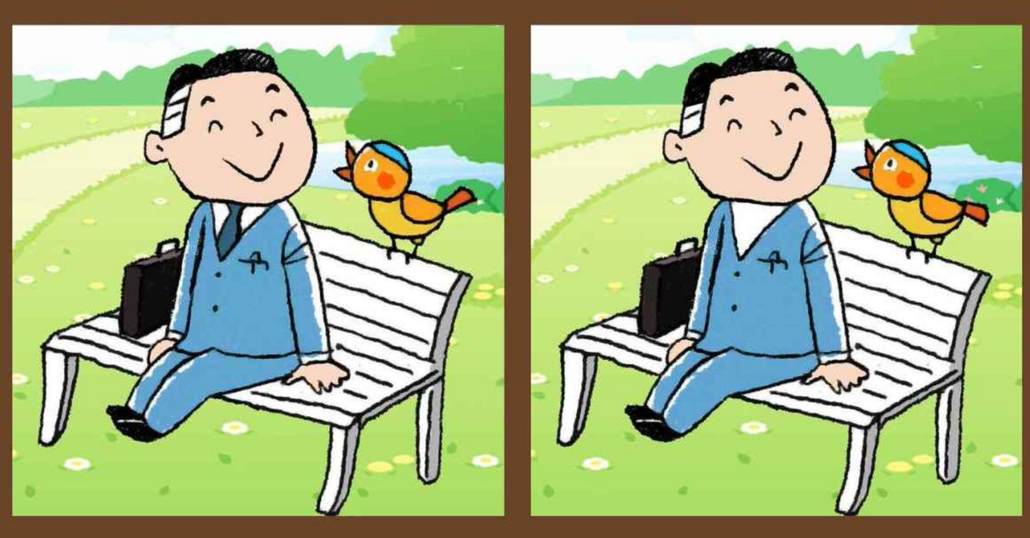 Test your attention: find three differences in the pictures