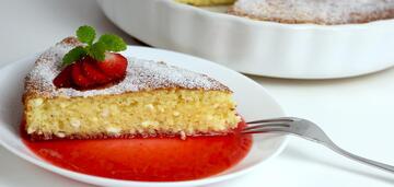 Cheese casserole for breakfast.