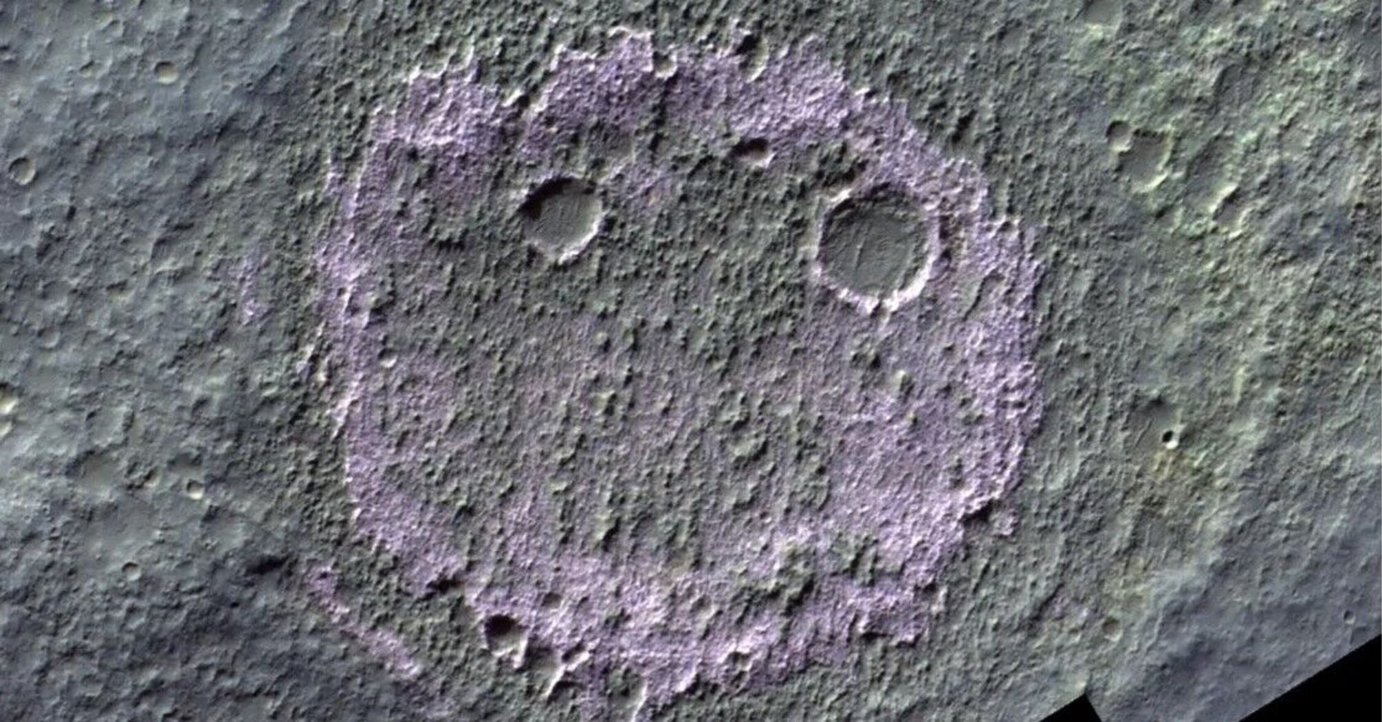 A "smiley" that may hide secrets about past Martian life spotted on the Red Planet. Photo