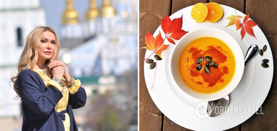 Autumn pumpkin soup according to Olha Sumska's recipe