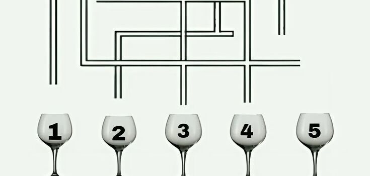 A puzzle for geniuses: which glass will be filled first