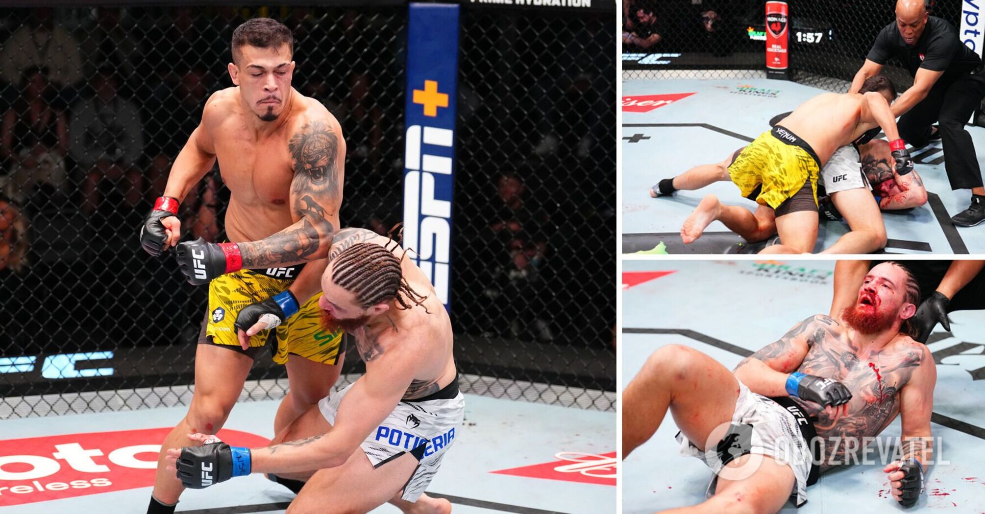 A famous Ukrainian fighter lost by knockout in the first round in the UFC. Video