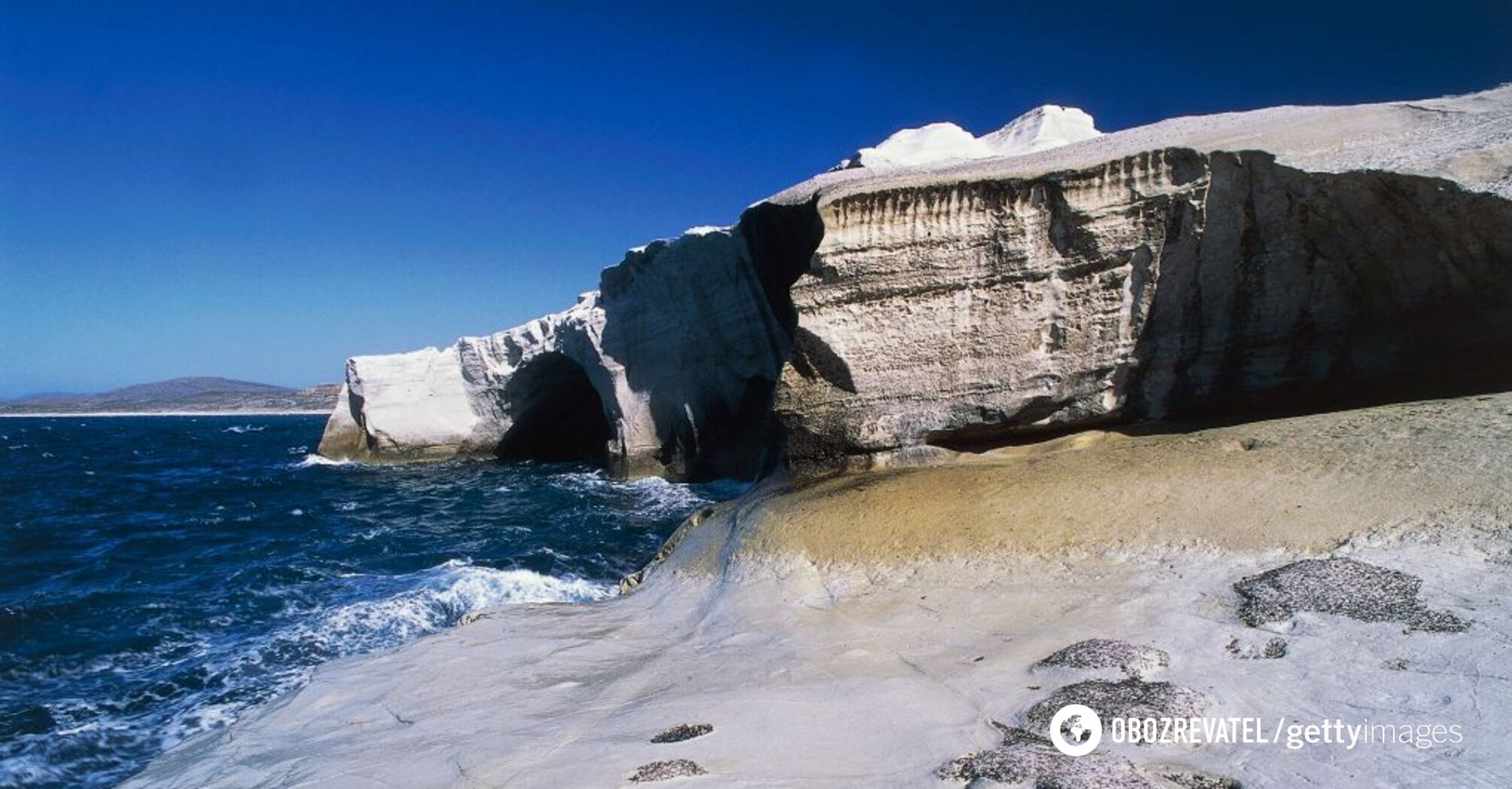 There are few tourists there: the beach on the Greek island was named one of the most beautiful in the world