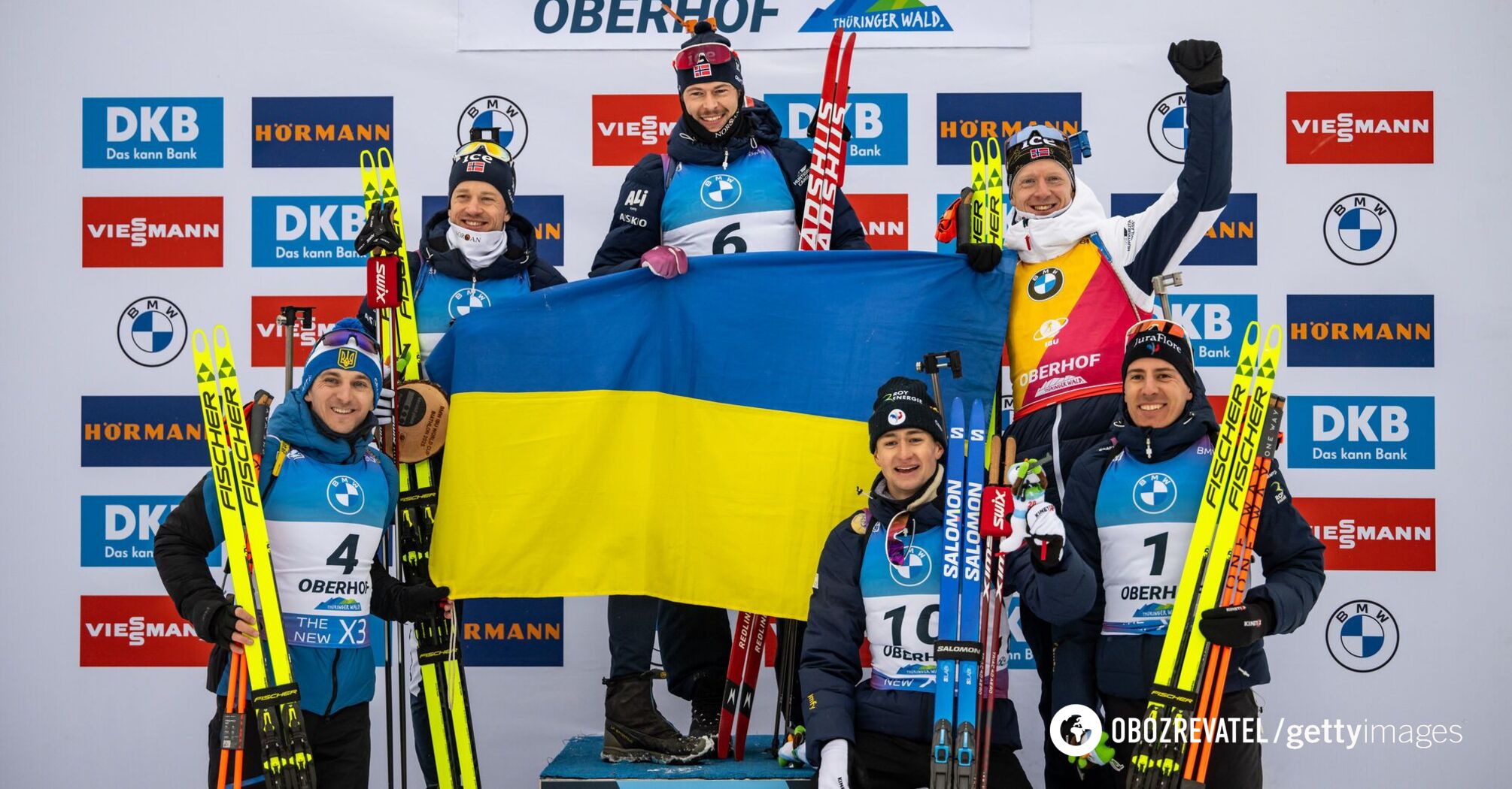 The Norwegian champions unfurled the flag of Ukraine and provoked a 'heart attack' in Russia. Photos and videos from the Biathlon World Cup