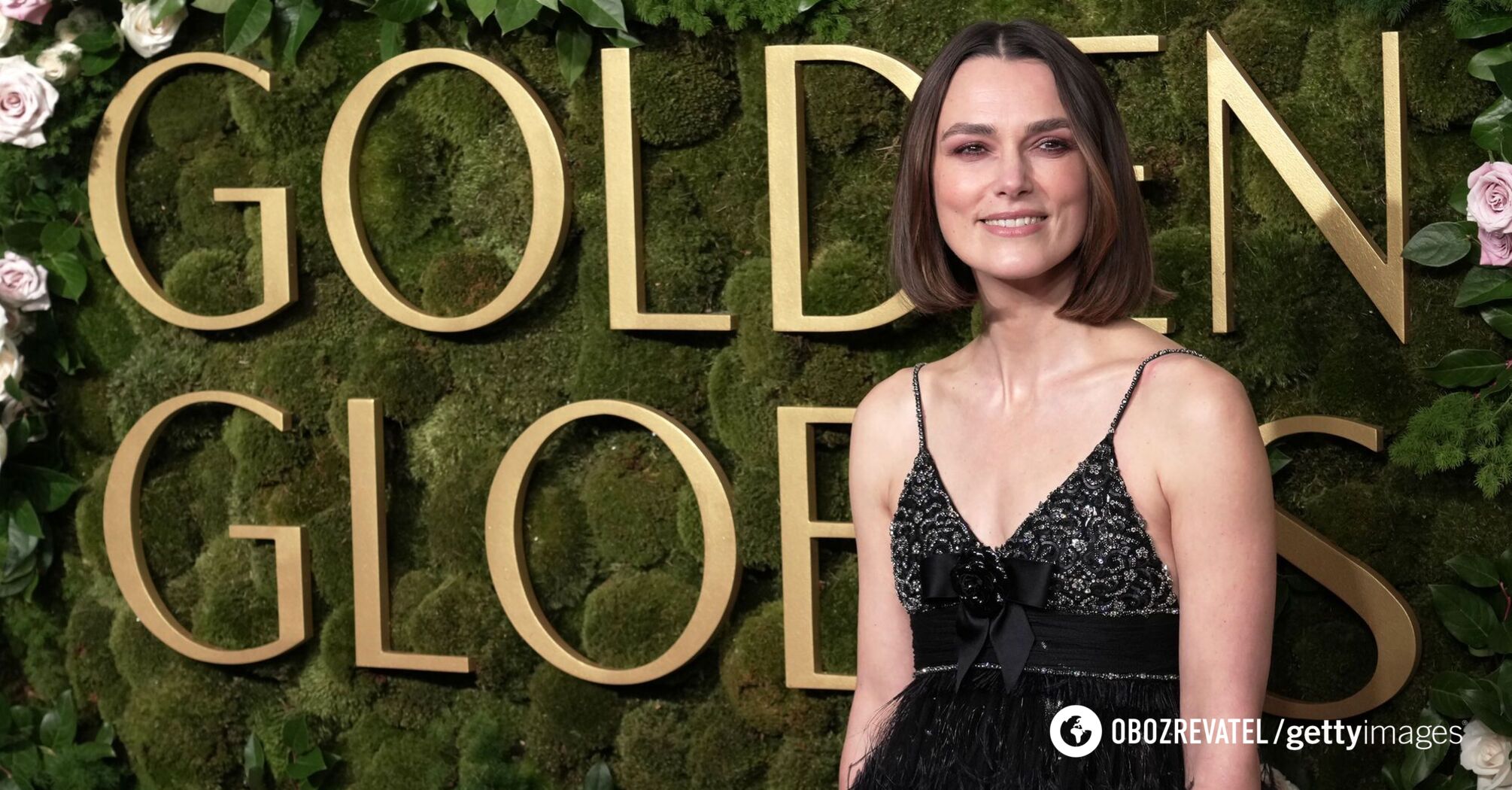 Keira Knightley hit the Golden Globes red carpet with a new haircut and set a trend. Photo