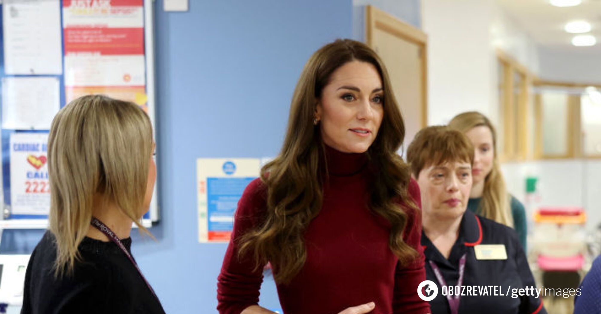 Kate Middleton appeared in the hospital where she was treated for cancer and talked about the side effects of chemotherapy. Photo