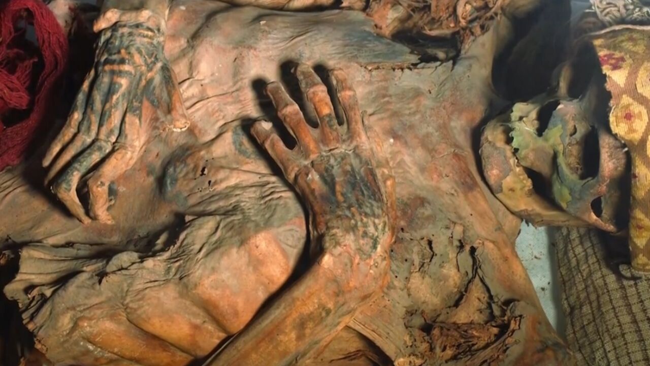 Lasers reveal hidden patterns on tattoos of 1200-year-old mummies in Peru