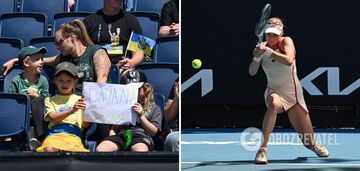 Ukrainian tennis player wins Australian Open match with a score of 12:1