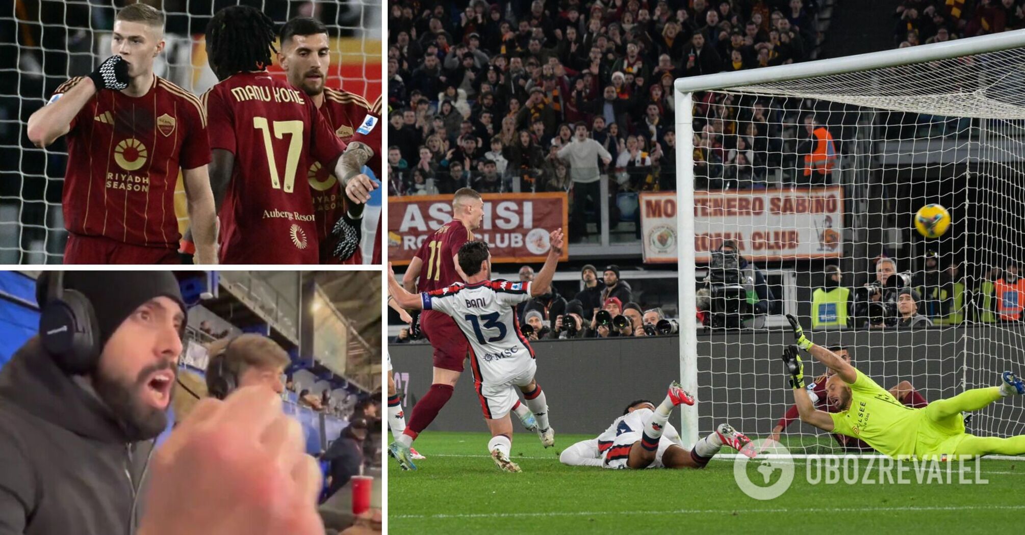 Italian commentators "went crazy" after a goal by a Ukrainian football player. Video